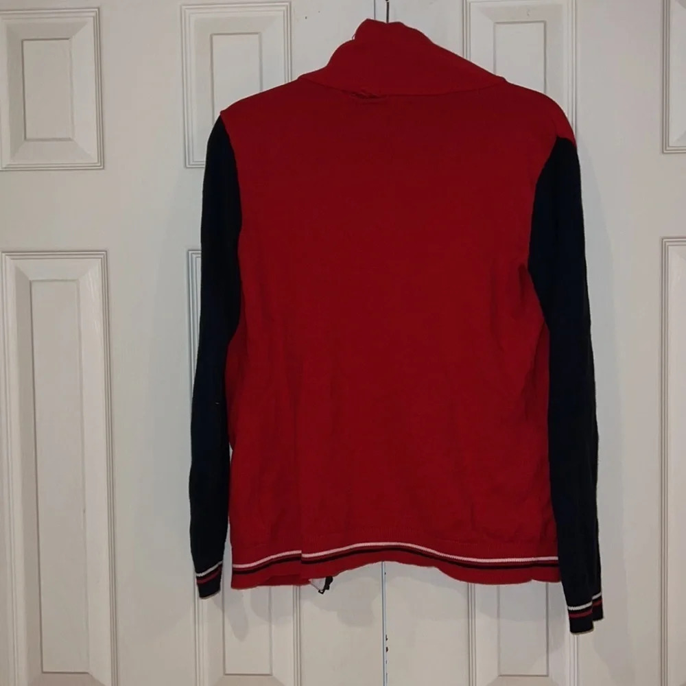 Tommy Hilfiger fill zipper knit  multi color unisex jacket sweater Sz S - Picture 5 of 13